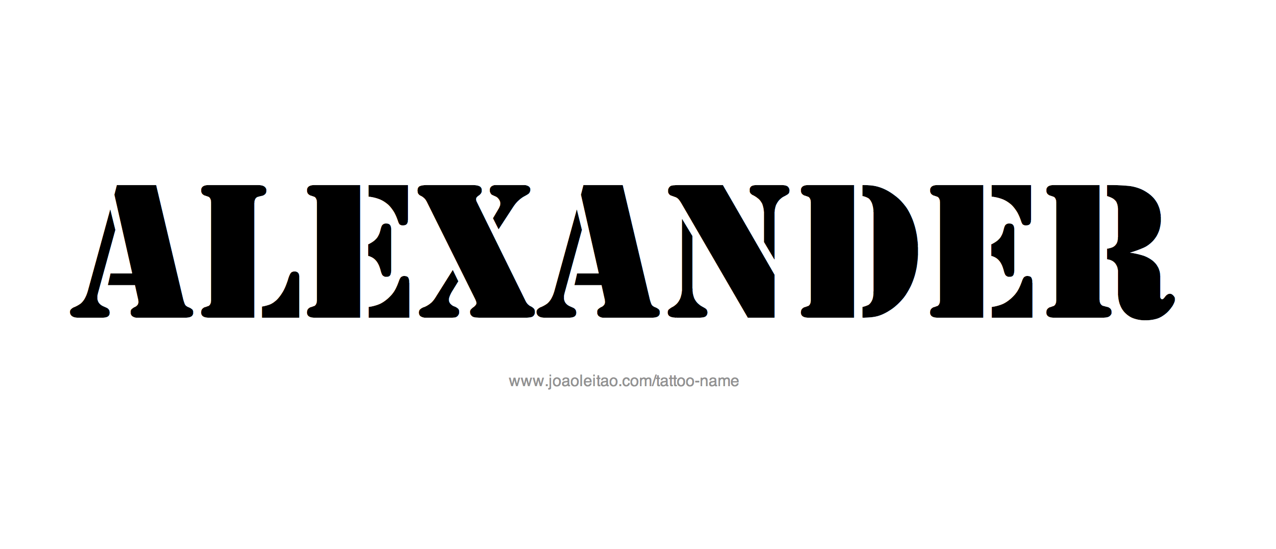 Александр красивым шрифтом